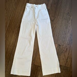 J.CREW WIDE LEG TROUSER white denim SIZE 25